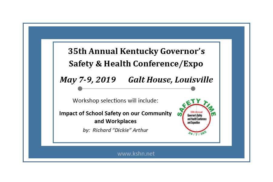 kentuckysafety's tweet photo. Welcome aboard to Richard "Dickie" Arthur presenting "Impact of School Safety on our Community and Workplaces".  Still time to register for the conference at https://t.co/NrW8MaEuPg  @GaltHouse https://t.co/be9BwtGvOJ