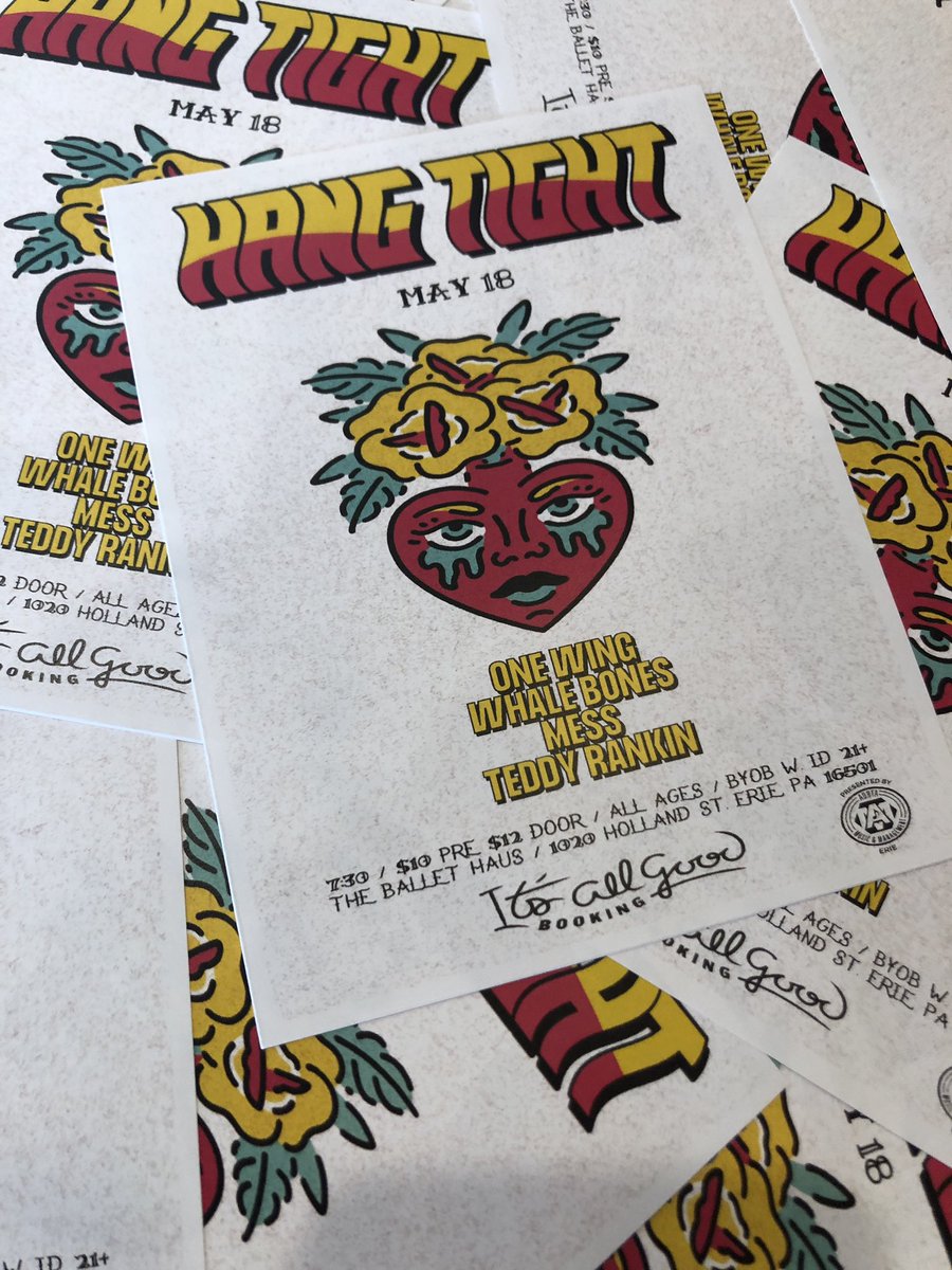 This gig is sneaking up on us! Come get your tixs and hang with us on May 18th at The Ballet Haus <a href="/hangtightband/">Hang Tight</a> <a href="/onewingband/">One Wing</a> <a href="/WhaleBonesBand/">Whale Bones</a> <a href="/mess_kc/">Mess</a> and Teddy Rankin

brownpapertickets.com