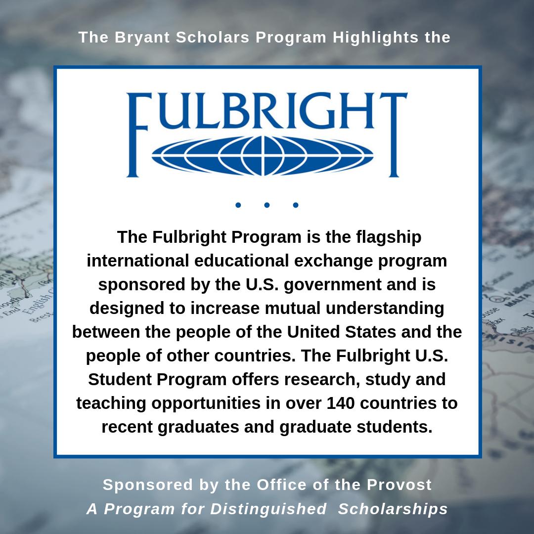 A highlight of the <a href="/FulbrightPrgrm/">The Fulbright Program</a>
Learn more at ow.ly/dszU30ozUmu  #BeBryant