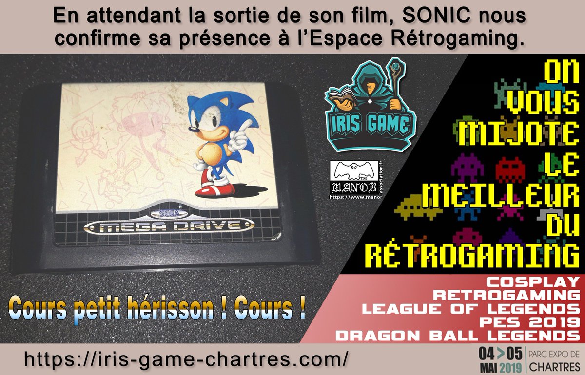 🔹IRIS GAME🔹

Avant son apparition sur le grand écran, il sera sur l'Espace Rétrogaming

🔗bit.ly/2HzIEcx

#playthegame #esport #cosplay #jeuxvideo #LeagueOfLegends #PES2019 #dragonballlegends #SuperSmashBrosUltimate #retrogaming #geek #sonicthehedgehog #sega <a href="/premiumbusiness/"></a>