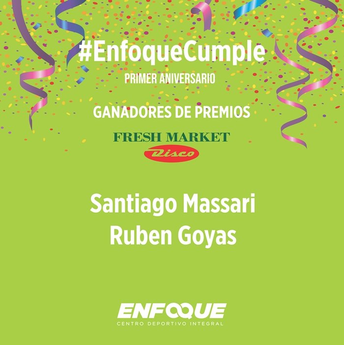 🎉 ¡FELICITACIONES! 🎉

🏆¡A todos los ganadores de los premios del #EnfoqueCumple
#EnfoqueAniversario
@discouruguay