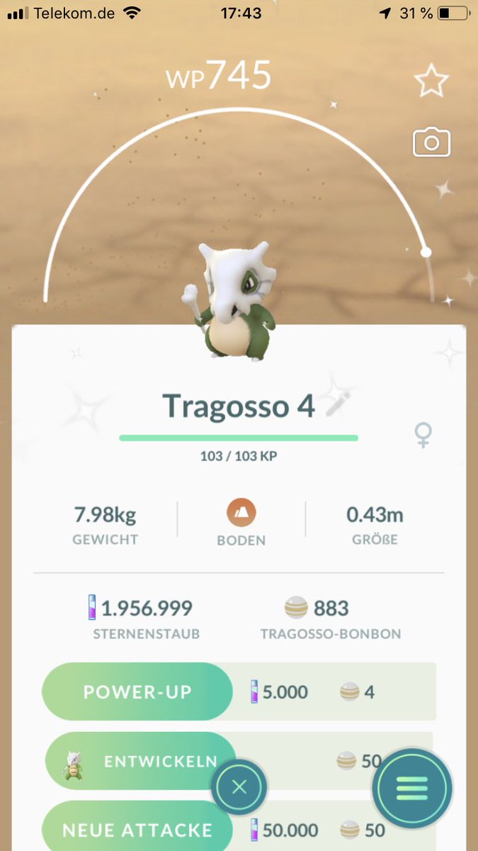 JeKirch89's tweet photo. #PokemonGO #Shiny #Schillernd #Tragosso #Cubone #104 https://t.co/tp1U2rO7aH