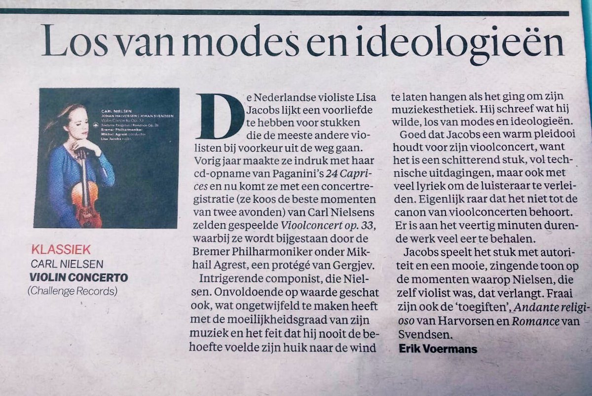 Lisa Jacobs (@lisajacobs85) on Twitter photo Wat fijn dat wellicht nog meer mensen zo het geweldige vioolconcert van Nielsen ontdekken! #missienielsen <a href="/challengerec/">Challenge Records International</a> <a href="/parool/">Het Parool</a> #viool #concert Wat fijn dat wellicht nog meer mensen zo het geweldige vioolconcert van Nielsen ontdekken! #missienielsen <a href="/challengerec/">Challenge Records International</a> <a href="/parool/">Het Parool</a> #viool #concert