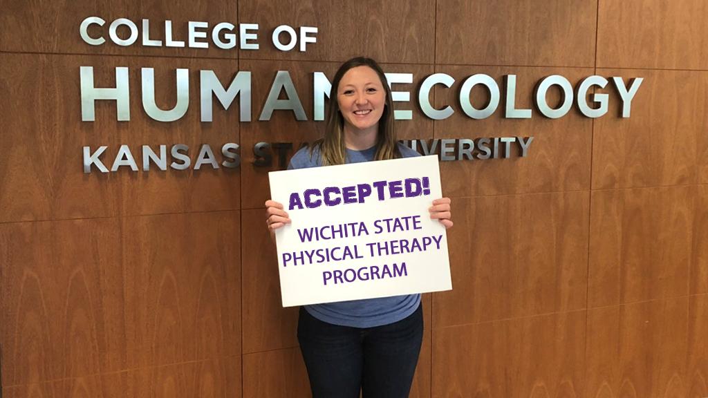 KStateKines's tweet photo. Congratulations @maddiemoo18 for recently being accepted into the Doctor of Physical Therapy program at Wichita State! Way to go! #MergingHealthandPhysicalActivity #KSU #Kinesiology #KStateHE @KStateHE https://t.co/ZlckkX0L6N