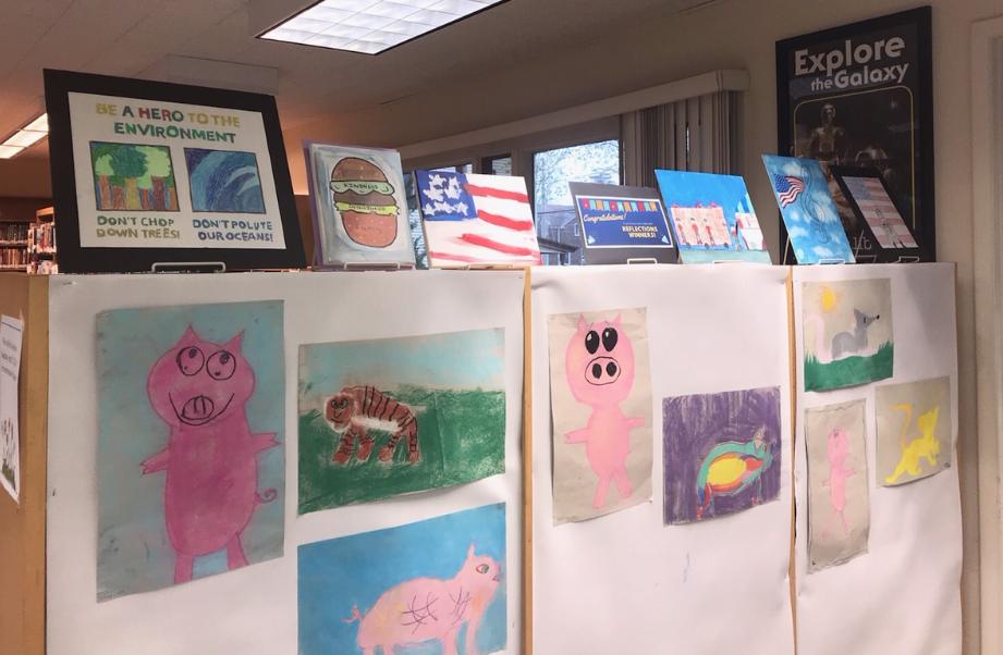 The work created by all of our Reflections Winners will be proudly displayed at the <a href="/BBPLIB/">BayportBluePointLib</a> until sometime next week!  Go take a look!