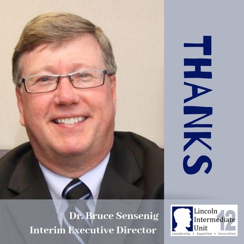 The LIU 12 thanks Dr. Bruce Sensenig for his support and leadership as Interim Executive Director! 

#myiu #LIUproud  #thisiswhatwedo #30daysofLIU12