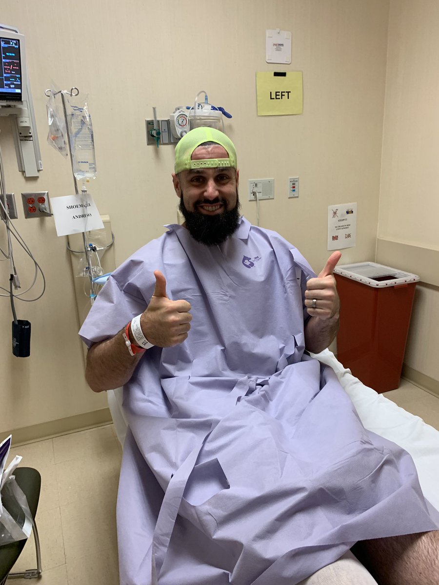 MattShoe52's tweet photo. All prepped and ready to go for surgery.  It’s time to get better and be better for it.  Stay positive and keep fighting.  Thank you all for your prayers and support.  Time to get after it.  Let’s go @BlueJays! https://t.co/qdIMlZM0Gn