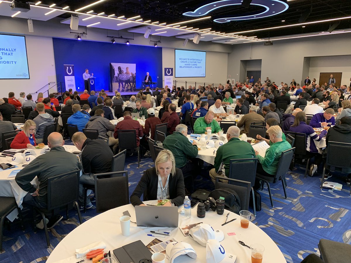 RichNye13's tweet photo. #Colts GM Chris Ballard is addressing hundreds of HS coaches at @IHSAA1 @IHSAAFoundation @ISOInitiative on character & education based athletics. https://t.co/IWk7EOxGof