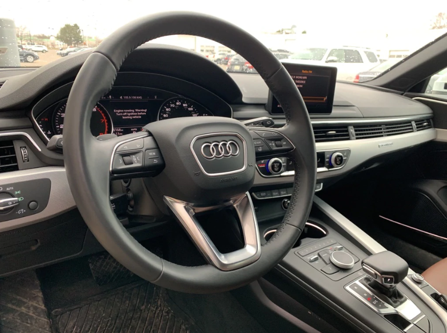 SerraTVC's tweet photo. Who else loves the way brown leather interior looks? This Certified Pre-Owned 2018 #Audi A4 2.0T Allroad Premium drives like new with only 8,167 miles! Follow the link for more details! #InteriorTuesday https://t.co/nIFCqfOFuP https://t.co/zrXJoBStwH