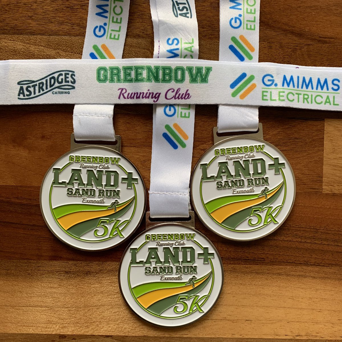 The medals have arrived for this years Land and Sand Run on May 19th. 
Officially voted the best 5k in the UK 🇬🇧

Still time to sign up at greenbow.org 

#exmouth <a href="/exmouthparkrun/">Exmouth parkrun</a> @exmouthair <a href="/exmouthjournal/">Exmouth Journal</a>
