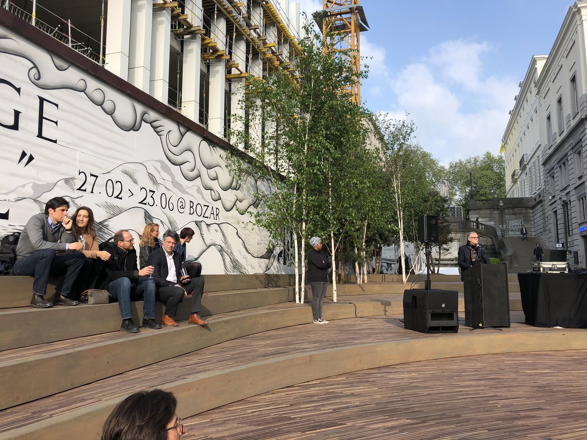 karinelalieux's tweet image. Inauguration à BOZAR d’une Fresque Bruegel réalisée par #FarmProd et de la splendide Agora pour le lancement de l’année Bruegel