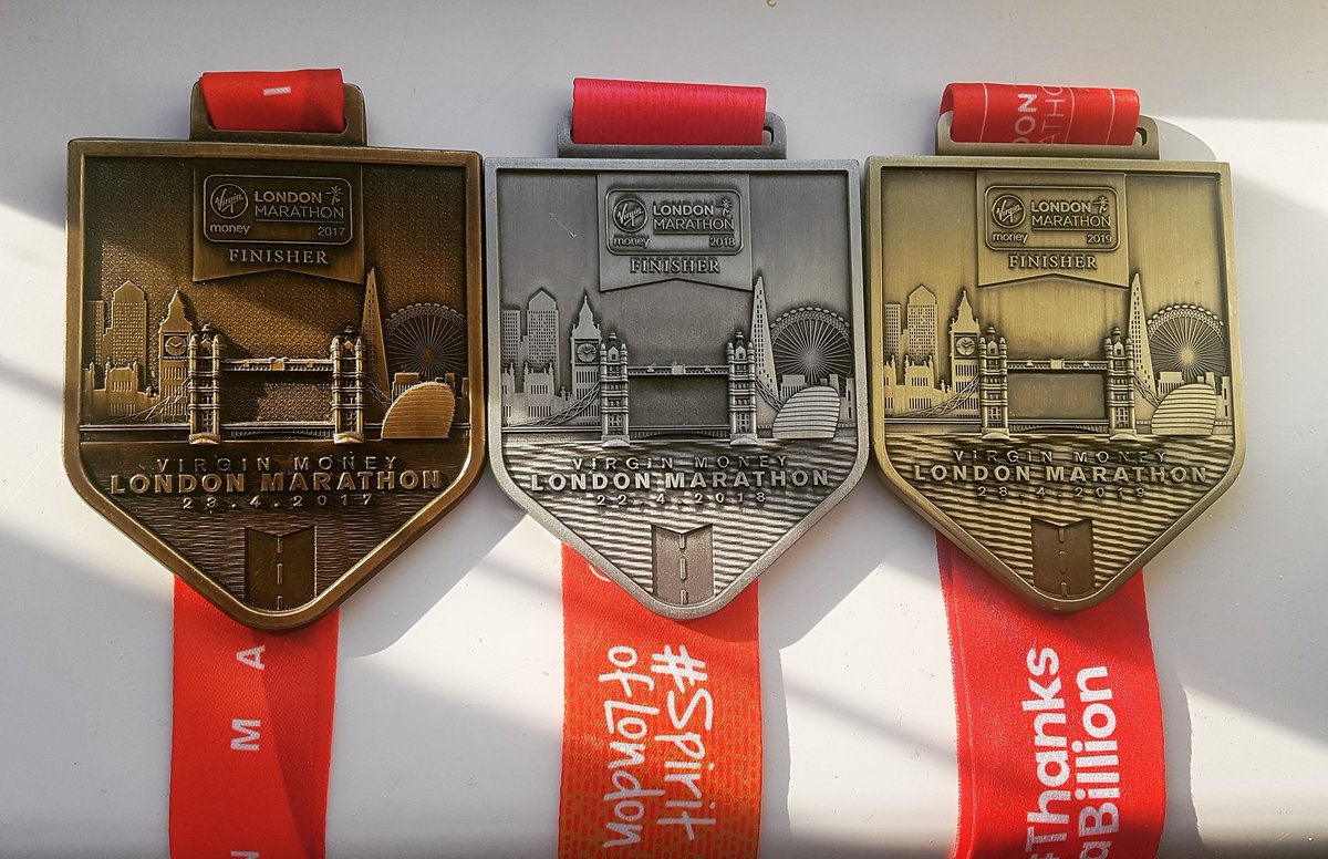 jojobards's tweet photo. Bronze Silver Gold 🥉💪 
#londonmarathon2017
#londonmarathon2018
#londonmarathon2019 https://t.co/rjxbN10QKV