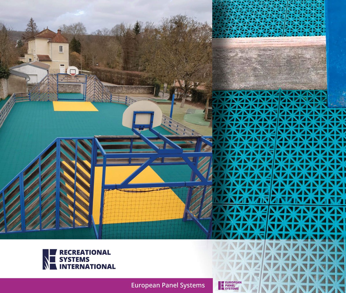 RSI installed an outdoor sportsfloor at a school at 78720 Dampierre en Yvelines 🇫🇷

It was a full install on top of an existing base, eliminating expensive groundworks.

The schoolboard was very pleased with the result! 

#panelsystems #flooring #club #sport #school