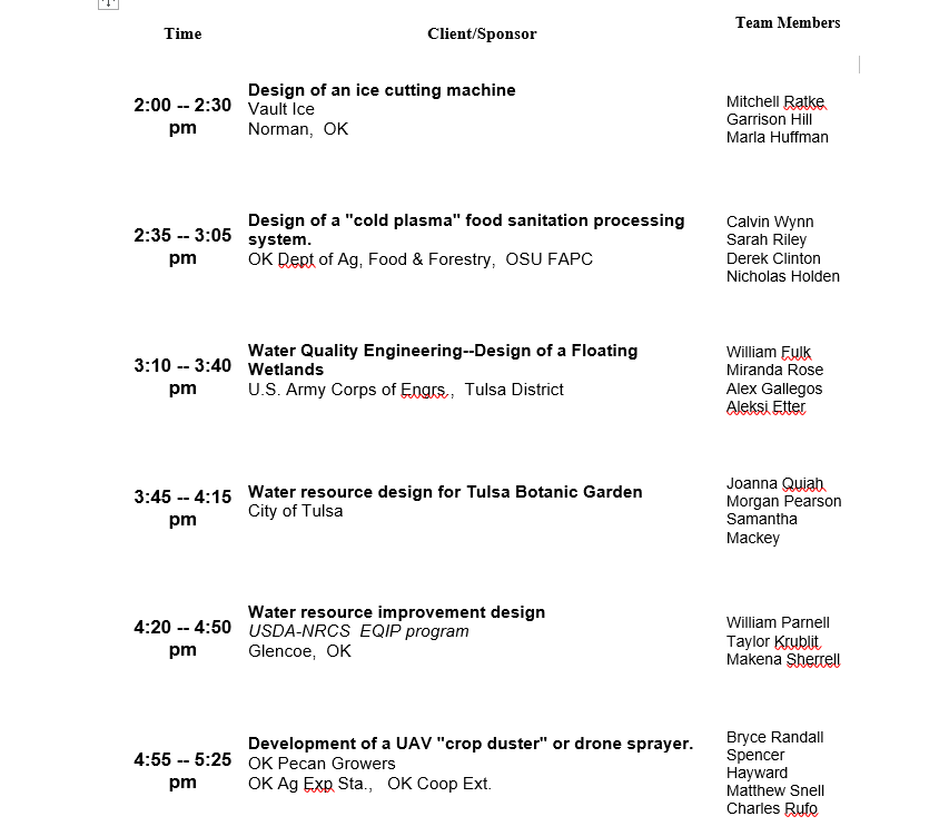 BAEOkstate's tweet photo. SENIOR DESIGN PRESENTATIONS
They will be live streaming on our Facebook account!!!!
May 2, 2019
2:00 p.m.
OSU Seretean Wellness Center Auditorium https://t.co/osW35CGm4F