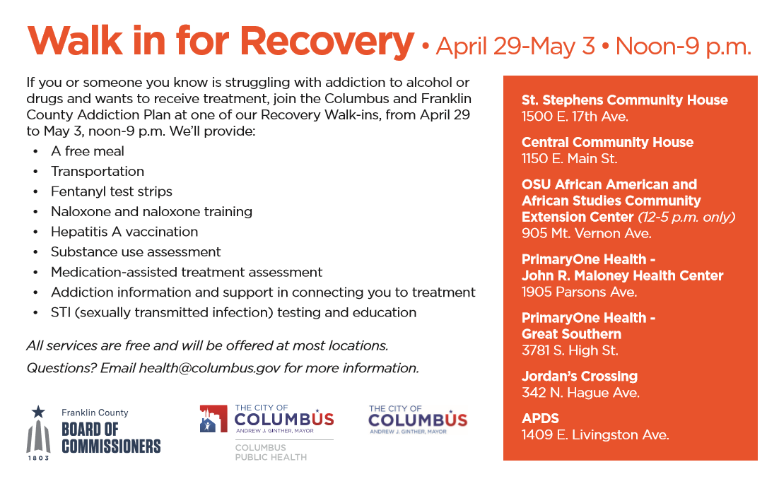 NCCC1968's tweet photo. REMINDER: We're participating in the Walk-In for Recovery. Visit any of the locations listed below to connect with treatment services and receive support. #MentalHealthAwareness https://t.co/068Nm3sXBf