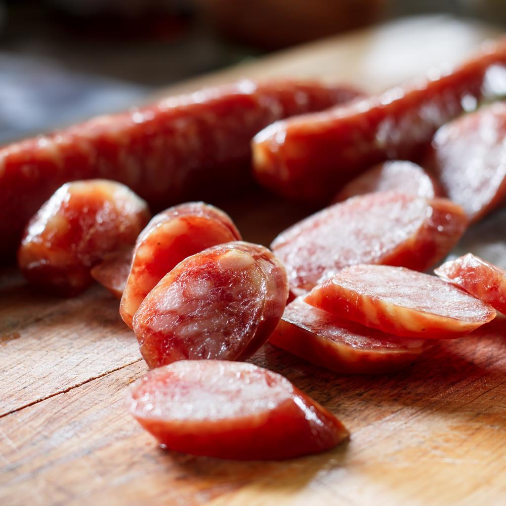 Lap Cheong, generically called Chinese sausage, is a dried, shriveled-up red pork sausage, and is one of the fan favorites on Taco Tuesday. #Sayulita #goodbeer #goodfood #greatpeople #tacos #tacotuesday #bluecorntacos