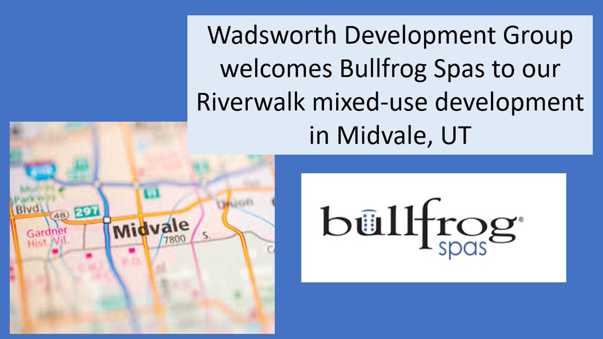 WadsworthDev's tweet photo. #wadsworthdevelopmentgroup #midvalecity #bullfrogspas #utahproperties #wadsdev https://t.co/NRfOzqfAoh