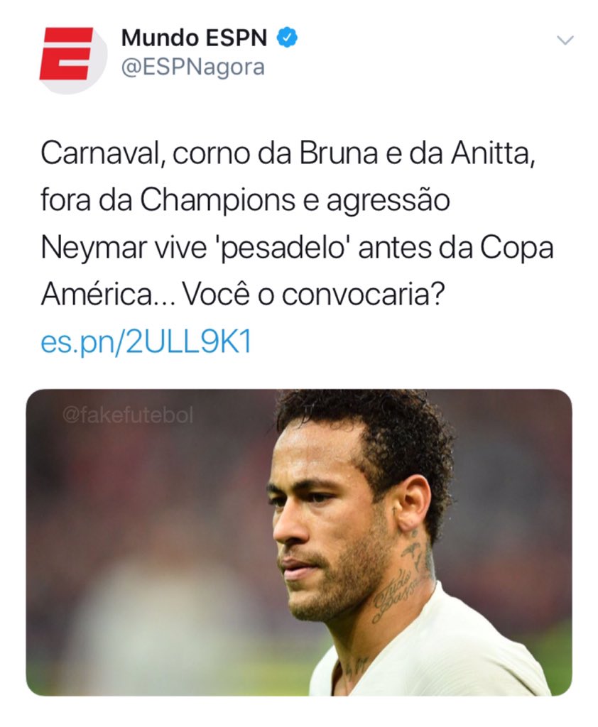 FakeFutebol's tweet photo. É difícil ser Neymar! https://t.co/4xhew51F4I