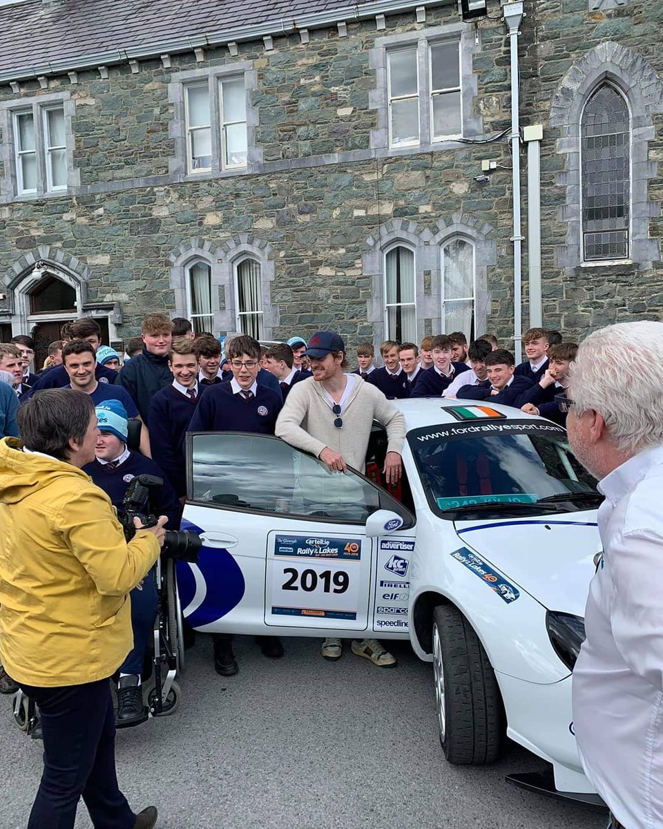 RallyoftheLakes's tweet image. Spectacular PR day for Irish Motorsport  as well as the Cartell Rally Of The Lakes having Michael Fassbender visiting all three secondary schools in Killarney this afternoon on a road safety PR day.