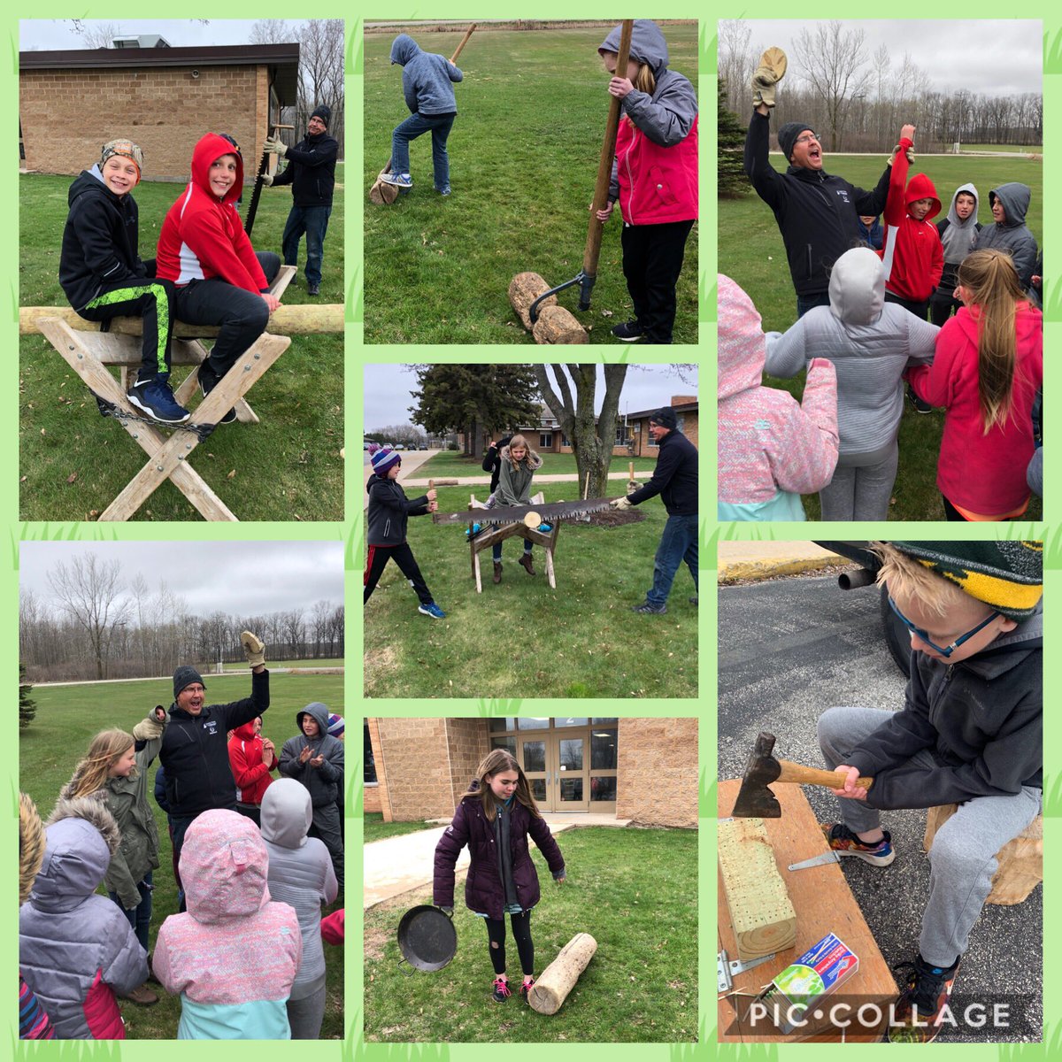 Today these #raiderstrong 4th graders learned what is was like to be a lumberjack in WI from Muskrat Mike! <a href="/PCSD_LN/">Lannoye Elementary</a>