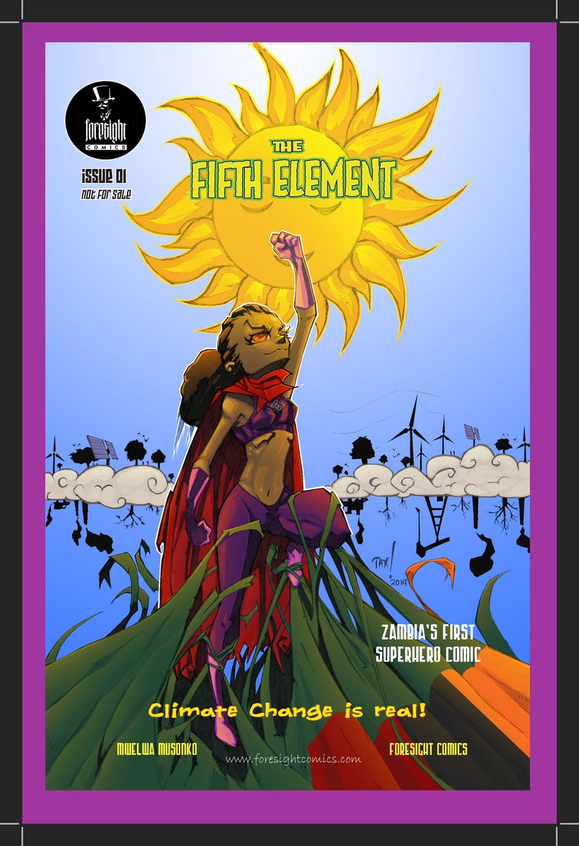 MwelxTax's tweet photo. LAST MINUTE PREVIEW
Watch @ForesightComics for download links
#TheFifthElementComic issue 001 drops today 01/05/19
S/o to our Sponsors @germanyinzambia_ & New Horizon Printing Press
#comics #africancomics #climatechange #climatechangecomics #Fridaysforfuture #zambia https://t.co/FYqktBonBK