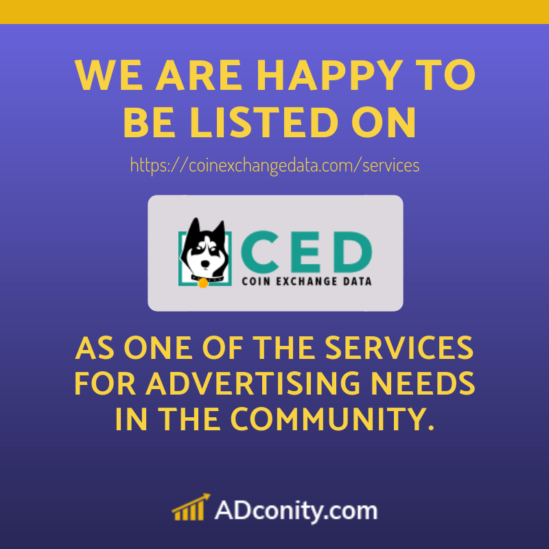ADconity_com's tweet photo. We are happy to be listed on https://t.co/AkDC58r06H as one of the services for advertising needs in the community.
.
.
.
.
#bitcoincash #crypto #instacryptocurrency #altcoin #cryptocurrency #cryptocurrencymarket https://t.co/F71zI162ZA