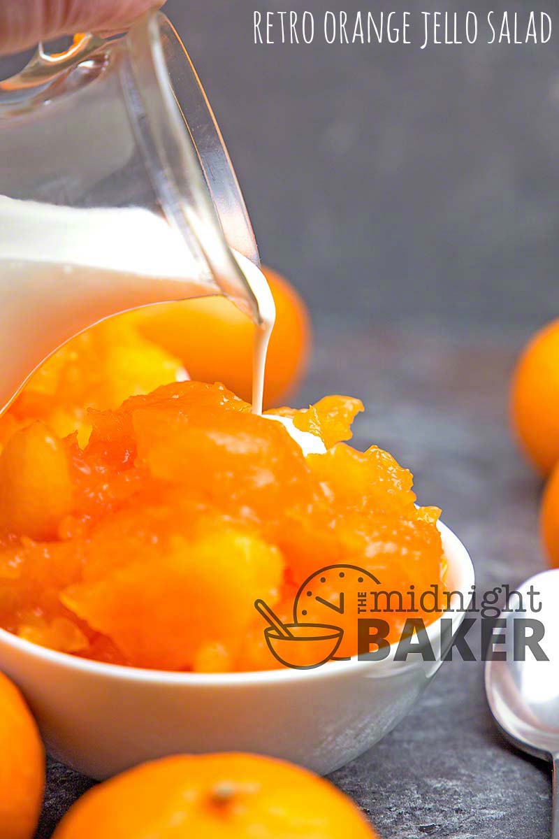 bakeatmidnite's tweet image. You can't get more #retro or #midcentury than this orange #jollo #salad bakeatmidnite.com/orange-jello-s…