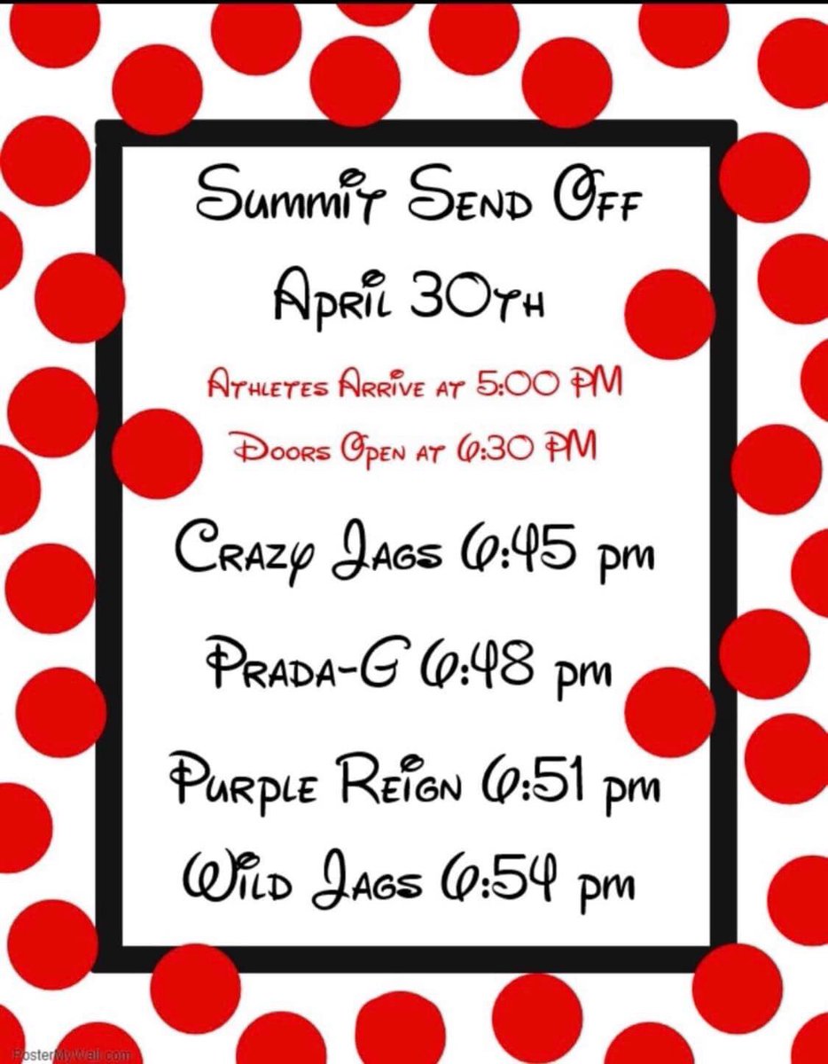 Summit Send Off tonight!!!