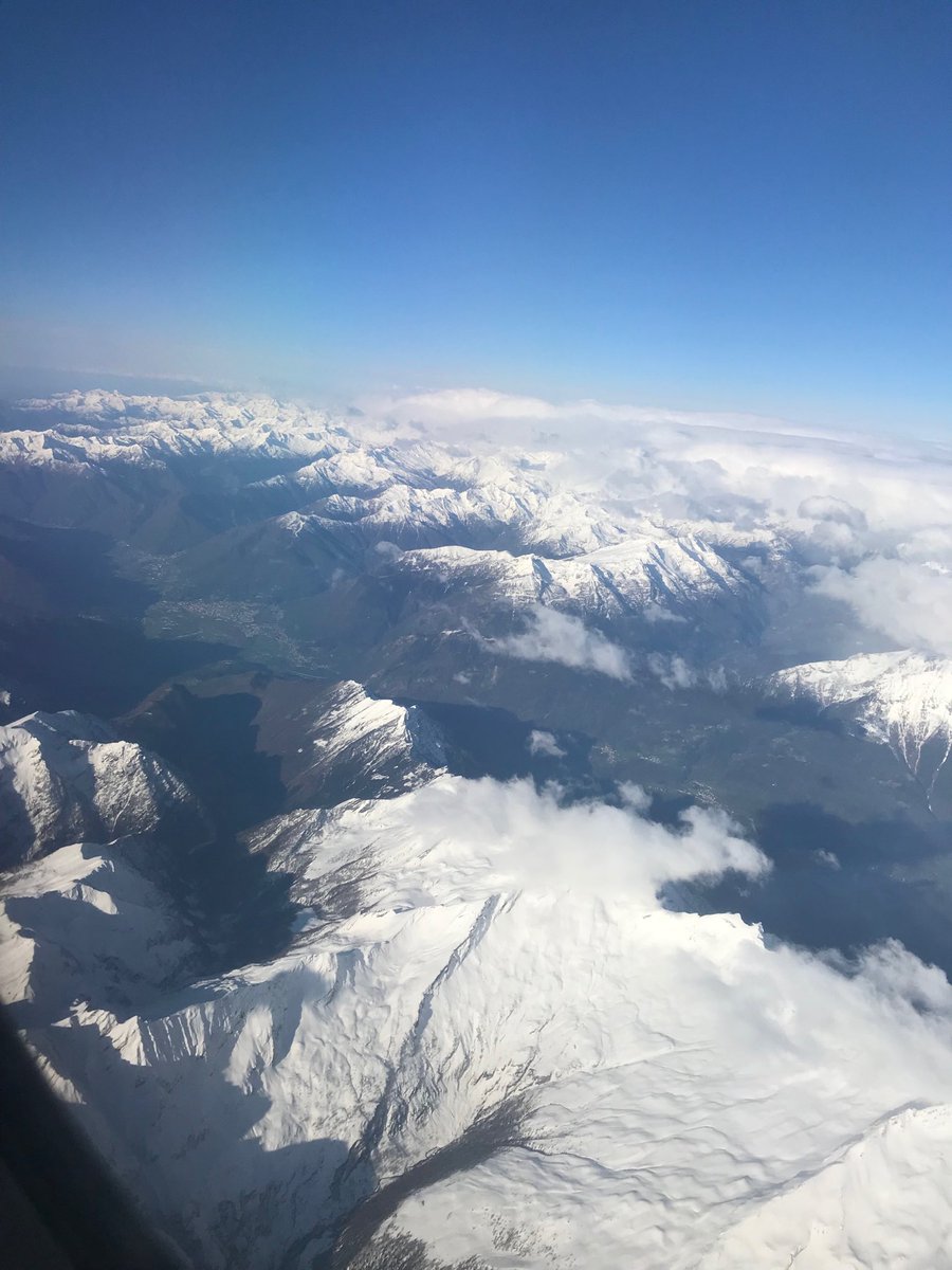 The Italian Alps end of April. On my way to ESRO Congress in Milano, Italy.