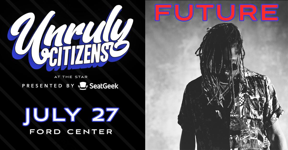 thestarinfrisco's tweet photo. 🗣The first hip hop concert is coming to Ford Center on July 27!  

Don’t miss your chance to see headliners, @1future &amp; @JuiceWorlddd at Unruly Citizens at #TheStarInFrisco presented by @SeatGeek.  

Get your tickets before they sell out → https://t.co/f66FKz9dQW https://t.co/ZhyvCLfHyx