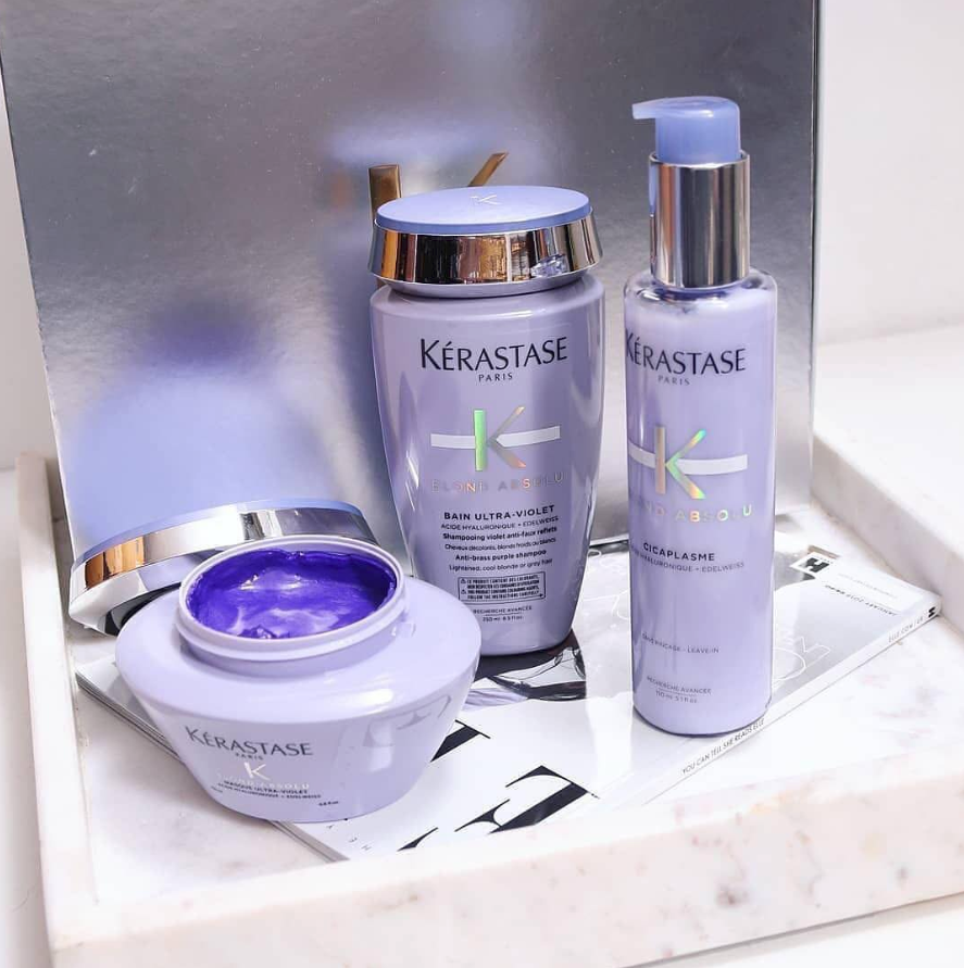 KerastaseUSA's tweet photo. Kick brassiness to the curb with Blond Absolu purple shampoo and mask - these powerful formulas neutralize brassiness and yellow tones.
Shop now: https://t.co/pKpKWuqIqr
#KerastaseTransforms #BlondAbsolu #repost @lauraleighhairbeauty https://t.co/HHsuO6PxrZ