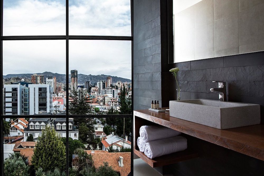 PlanSAmerica's tweet photo. Funky La Paz hosts one of the coolest design hotels in Latin America. Designed as a live-in art gallery, @AtixHotel houses the work of Gaston Ugalde, Bolivia's answer to Andy Warhol. https://t.co/stkKK9LRnc
#Bolivia #LuxuryTravel #RoamSouth #LaPaz https://t.co/KKwvmKX4GP