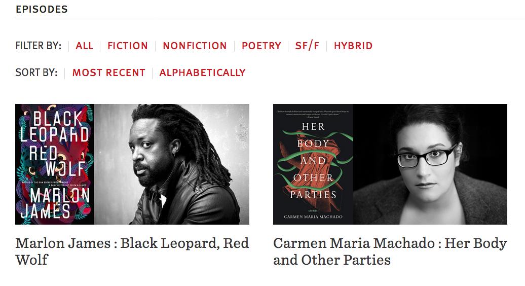 DavidNaimon's tweet image. One of the benefits of Between the Covers now having its home at @Tin_House (in addition to the new website being so beautiful) is that the 130+ episodes are now sortable by genre (including by hybrid/indeterminate works and sci-fi/fantasy) tinhouse.com/podcasts Thread (1/6)