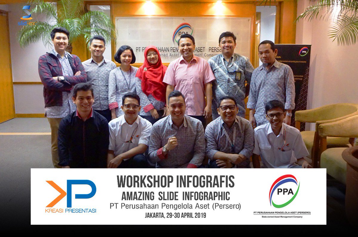 SlidePresentasi's tweet image. Alhamdulillah
#PelatihanInfografis batch-8 w/ PT. Perusahaan Pengelola Aset berjalan lancar

0857-3333-0407
KreasiPresentasi.com

#PakarSlide #SlideDesigner #PakarInfografis #WorkshopInfografis #VisualisasiData #DokterSlide #TrainingSlide #AmazingSlideInfographic #AmazingSlide