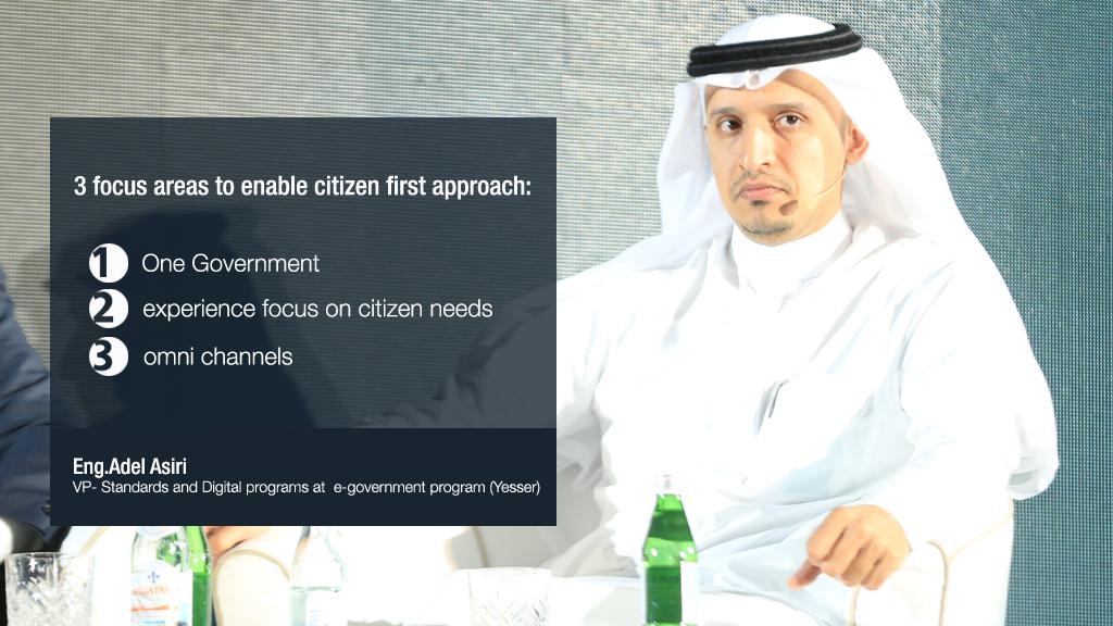 GOVxSummit's tweet photo. Eng.@adelasiri  in the first session #Putting_Citizens_First :
We need to redesign services shifting the service delivery model towards a ‘journey’ focused approach , for example (starting business , starting family .. etc)
#PCF2019 https://t.co/T3UWHoOMK2