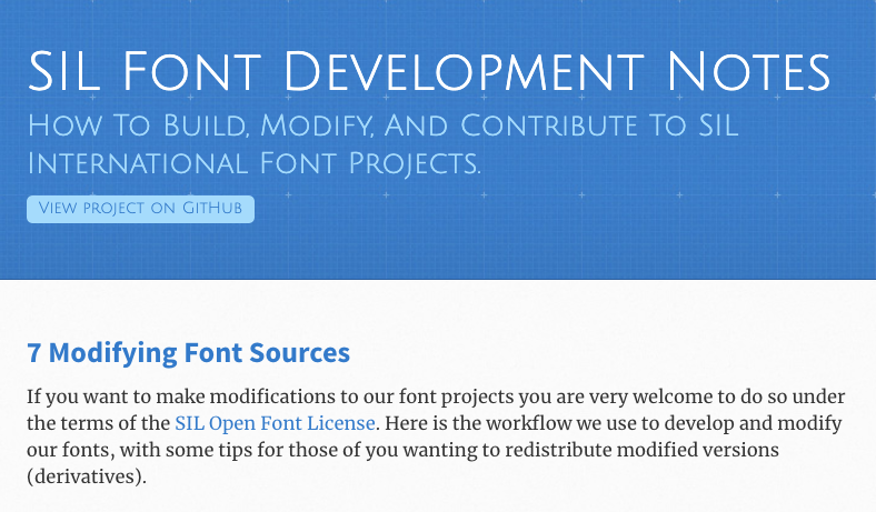 silfonts's tweet image. We've updated our SIL Font Development Notes to give details of how to use FontForge - the free/libre font design tool - to modify our fonts. silnrsi.github.io/silfontdev/en-…