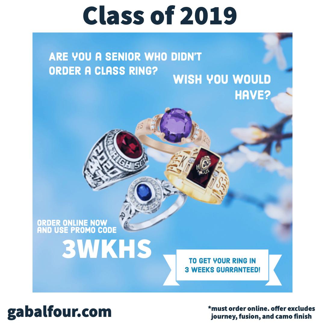 Seniors! Don't miss out on this awesome opportunity to get a class ring! #traditionnevergraduates