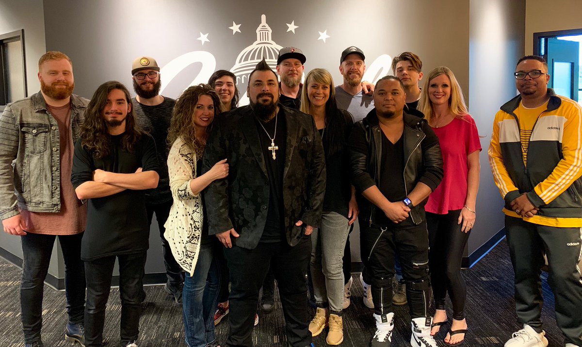 Our drummer <a href="/blaise_slumber/">Blaise Rojas</a> got to go to the <a href="/CapitolCMG/">Capitol CMG Label</a> offices with a lot of the #NashvilleLabelGroup family and also got to play some acoustic songs for them with <a href="/7thDaySlumber/">Seventh Day Slumber</a>! So cool!🖤🤘🏽