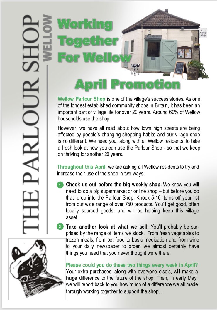 WellowShop's tweet image. Today was the last day of our April promotion.  Thanks to everyone who used @WellowShop even more this month.  Every little helps, as they say!  We’ll report back on what difference this made, in due course.  #communityshopping