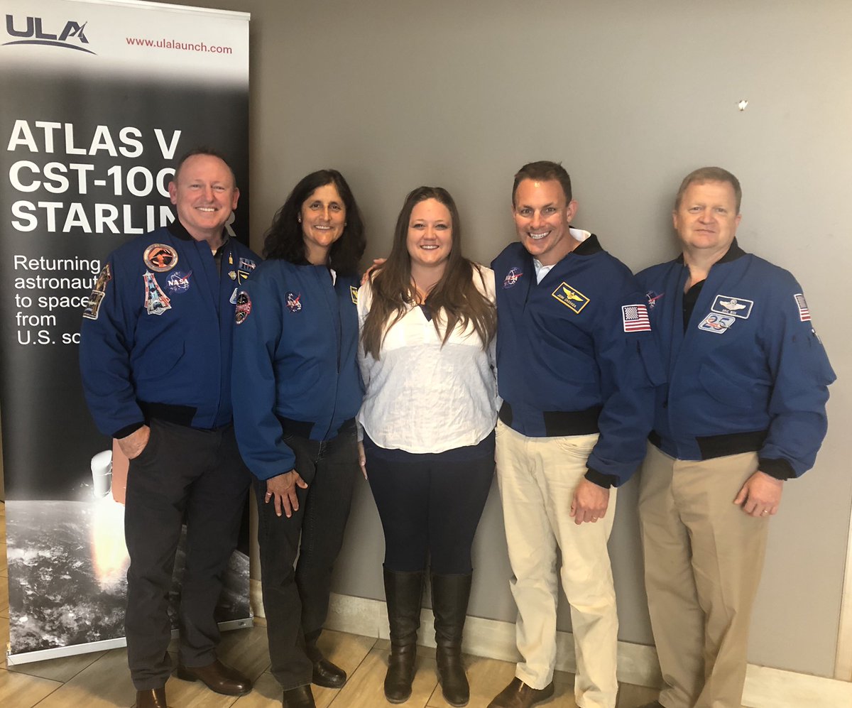 mwalker446's tweet image. Just another day at the office, hanging with NASA astronauts. Truly humbling to be in their presence. @ulalaunch @torybruno #goatlas