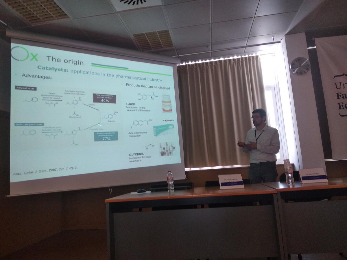 gioxcat's tweet photo. Inspiring talk from Dr. Xavi Ribas (@ribas_xavi, @gioxcat co-founder) today about our origins and future horizons at the conference “Casos d'èxit en el món emprenedor”.  EBT made in #UdG! @UdGCJE @univgirona @IQCCUdG #EmpresaGirona https://t.co/1nXuUEFcil