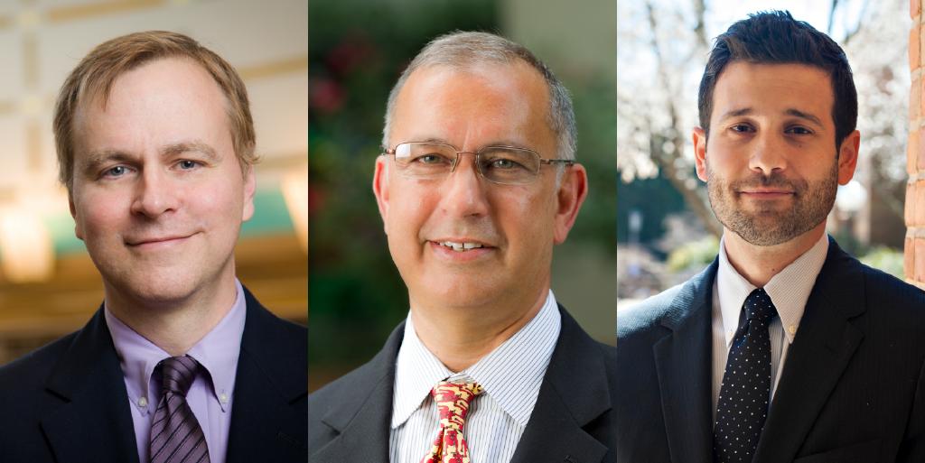 WFULawSchool's tweet photo. Congratulations to Professors of Law Andrew Verstein and Hal Lloyd (@LloydEsq) as well as Professor of Clinical Law Mark Rabil (@MarkRabil03) who all received tenure! https://t.co/FeOe8oNTen