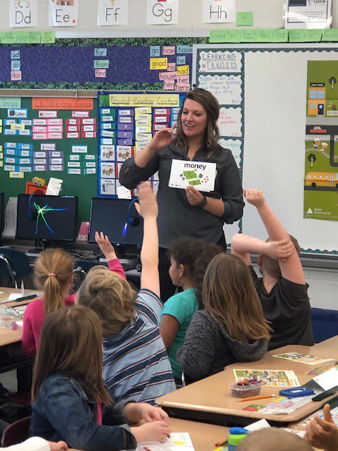 Recently, our students were happy to volunteer through Junior Achievement for Tiffin City Schools by teaching kindergarten and first-grade students in an annual event - "JA in a Day".