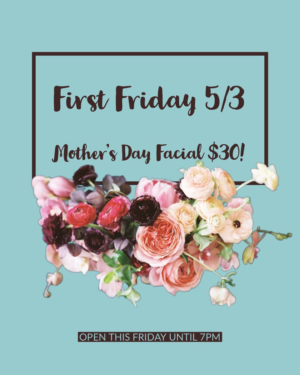 facial_bar's tweet photo. This one’s for you Moms! $30 Mothers Day Special!! Enjoy a relaxing facial experience! Deep cleanse the skin; improve circulation w/ our Gua Sha stone massage + Dual-Phase Oil. You will leave w/ skin feeling more smooth, hydrated, and radiant!
#mothersday #facialbar #guasha https://t.co/t41LtXypHe
