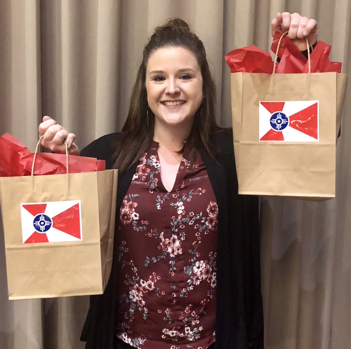 We’re excited to be in <a href="/CityofWichita/">City of Wichita</a> recruiting for our new <a href="/KVCkids/">KVC Health Systems</a> Hospital! Bailey is ❤️ing the Wichita bags for our team - we will be here a lot! Our fav stuff from <a href="/VisitWichita/">Visit Wichita</a> <a href="/ChamberWichita/">Wichita Regional Chamber of Commerce</a> @LucindasOldTown &amp; @NiftynuthouseKs! Apply now! bit.ly/2ZIJ4C9
