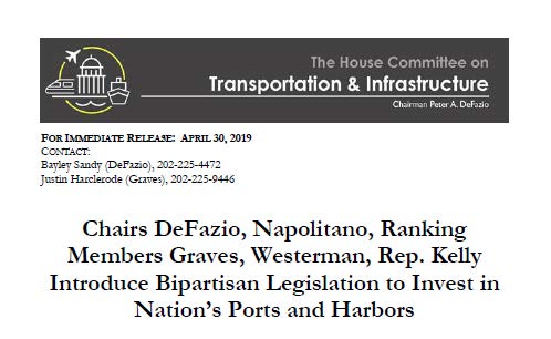 SMARTmaritime's tweet photo. In Washington DC today, H.R. 2396 was introduced. The Full Utilization of the Harbor Maintenance Trust Fund Act, would unlock billions in already collected fees to maintain our nation’s Federal ports and harbors.  Visit the SMART website to read more https://t.co/dzJk1QrLf9 https://t.co/d6jTT8Wd0R