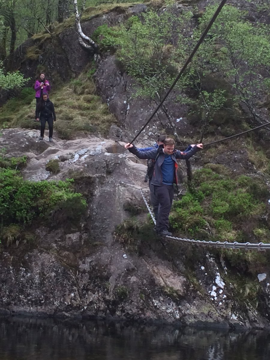 Working hard on <a href="/PhysGeogMMU/">MMU Physical Geog</a> fieldwork in Glen Nevis, Scottish Highlands