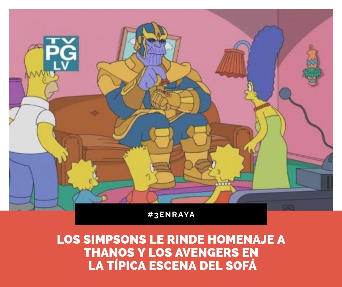 La escena del chasquido de Thanos en Infinty War sé está volviendo rápidamente una escena de culto, Matt Groening y el resto de productores de Los Simpson, meses atrás del esperado estreno, realizaron la escena ‘gag’ del sofá dónde el todopoderoso titán loco aparece.