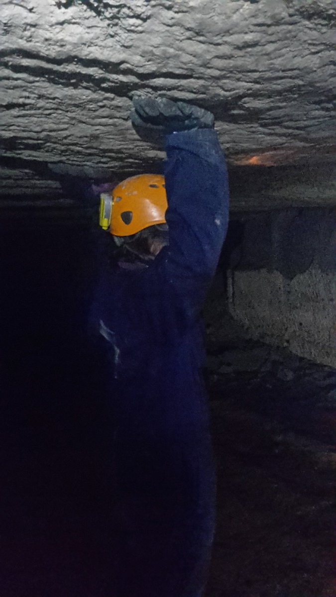 TaniaNC's tweet photo. @englandsriviera @LondonYouth @WattWyness @HindleapWarren Good job @WattWyness was there to hold the ceiling up for us! #undergroundlearning #downthemine https://t.co/4DIep91EhD