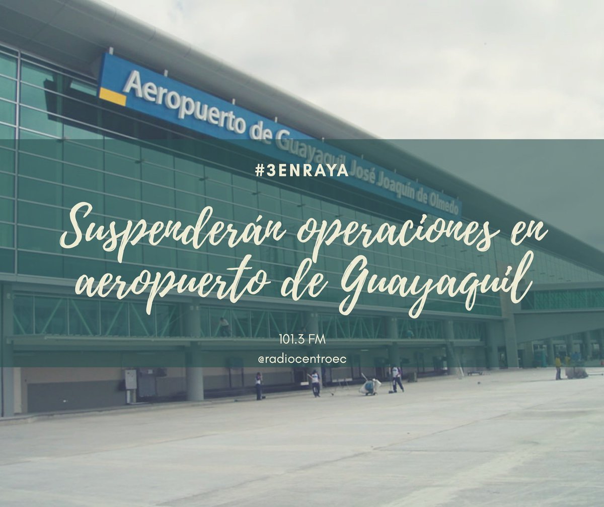 Aunque la suspensión de operaciones en el aeropuerto de Guayaquil estaba prevista para el 28 de abril de 2019, Tagsa informó que esta interrupción se hará el 28 de mayo de 2019. 
 El cierre programado se dará por mantenimiento de la pista del aeropuerto.